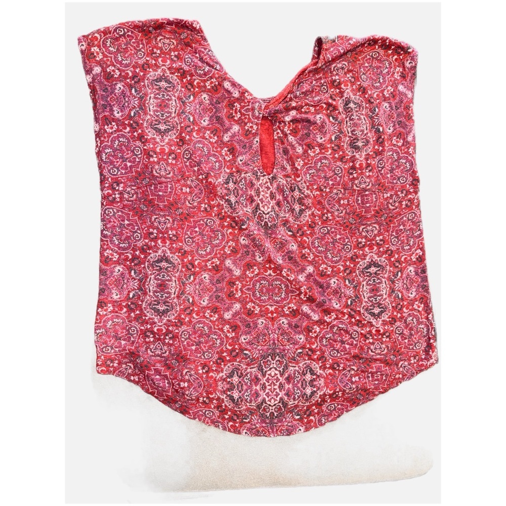 Lucky Brand- Women’s Red Boho Blouse Size Medium - Picture 4 of 14